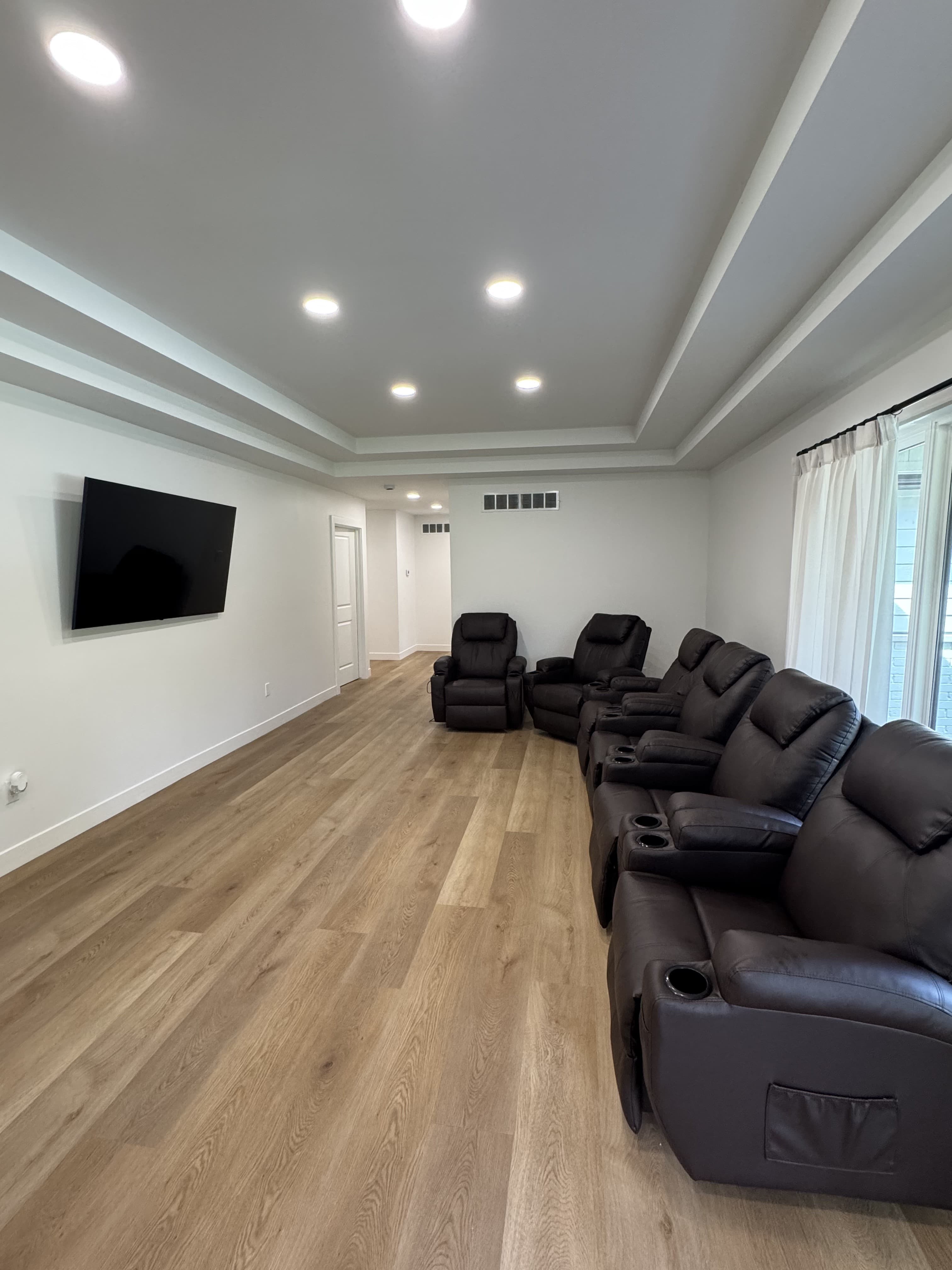 Living room with TV and comfortable seating